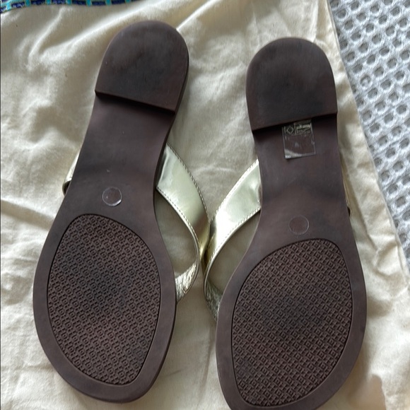 Tory Burch Gold and Brown Sandals - Picture 2 of 6